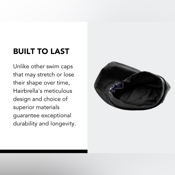 Hairbrella Satin-Lined Waterproof, Adjustable Swim Cap - Picture 16 of 16